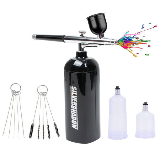 Silvershadow SS-P1 Powered Cordless Spray Gun Airbrush Kit with Compressor