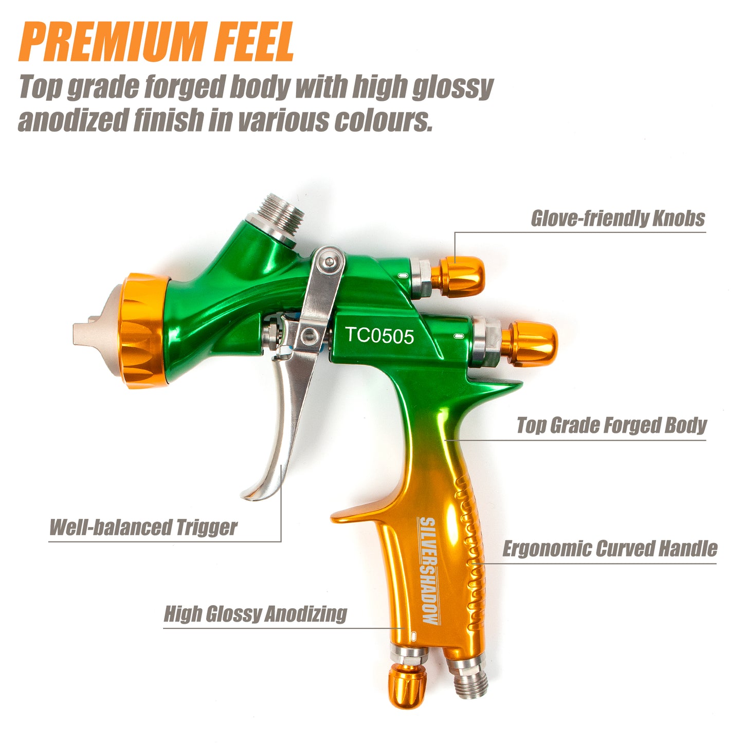 Silvershadow HVLP Spray Gun Wide Pattern SSS-X3